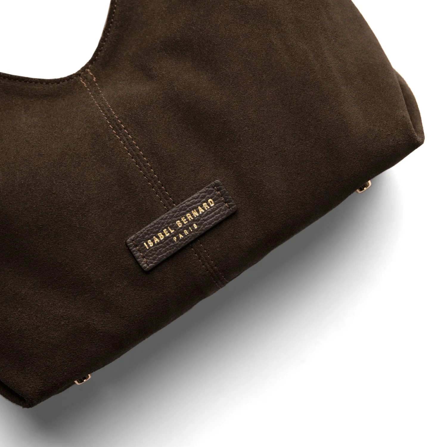 Isabel Bernard Honoré Grace mini dark brown suede handbag  IB21132-131 - Image 8