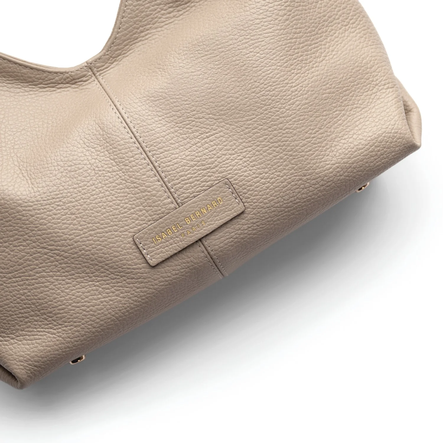 Isabel Bernard Honoré Grace mini taupe calfskin leather handbag IB21132-078 - Image 8