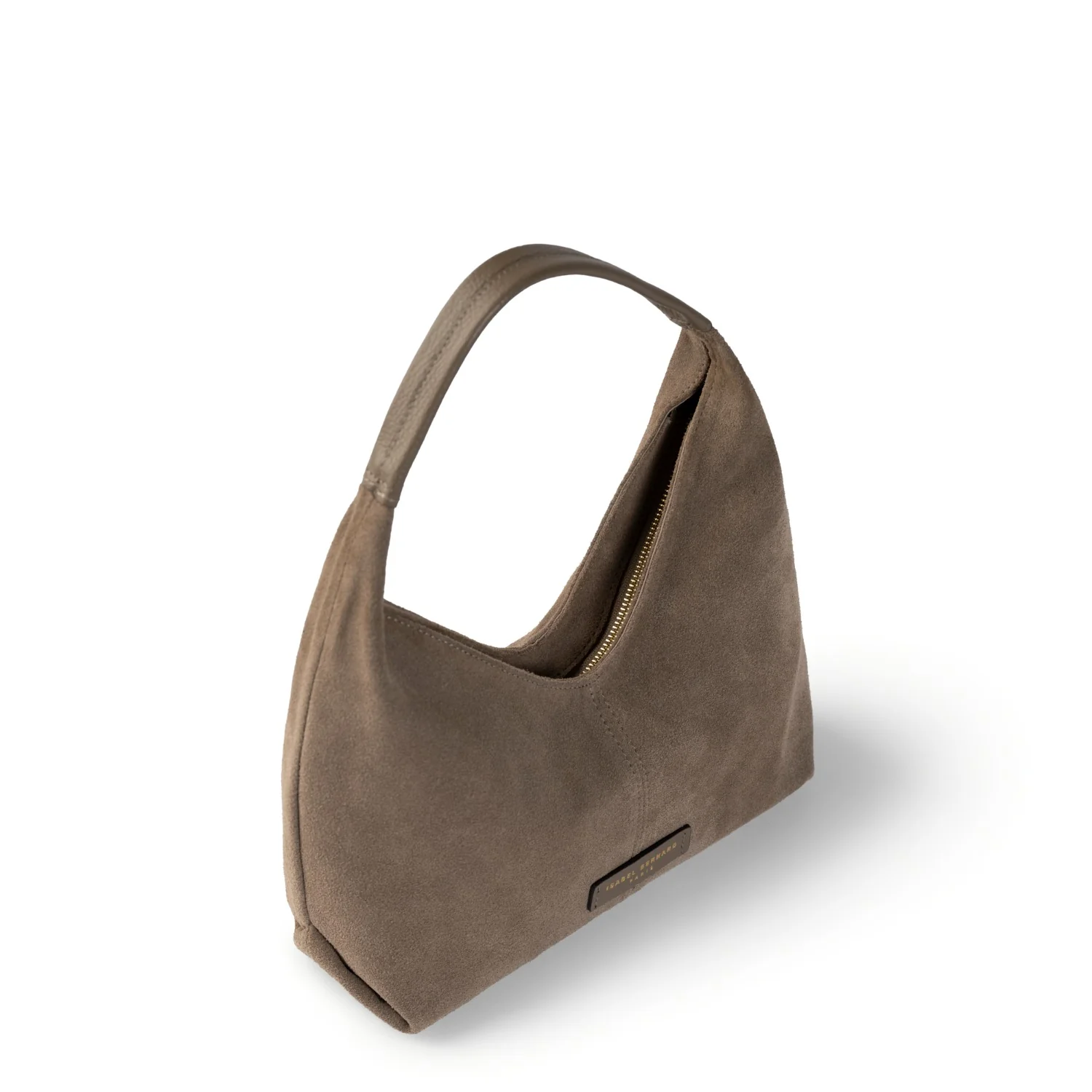 Isabel Bernard Honoré Grace mini taupe suede handbag  IB21132-178 - Image 7