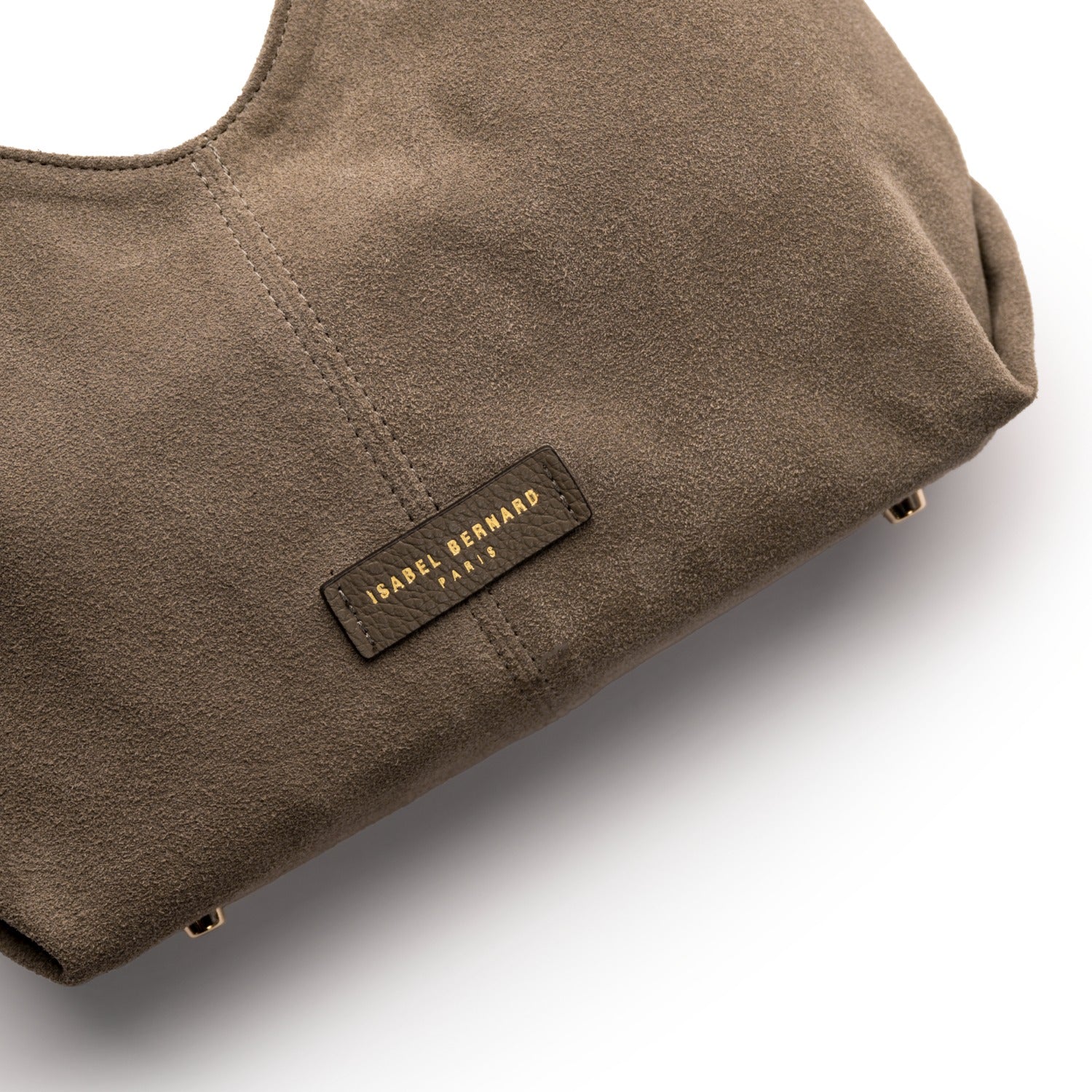 Isabel Bernard Honoré Grace mini taupe suede handbag  IB21132-178 - Image 8