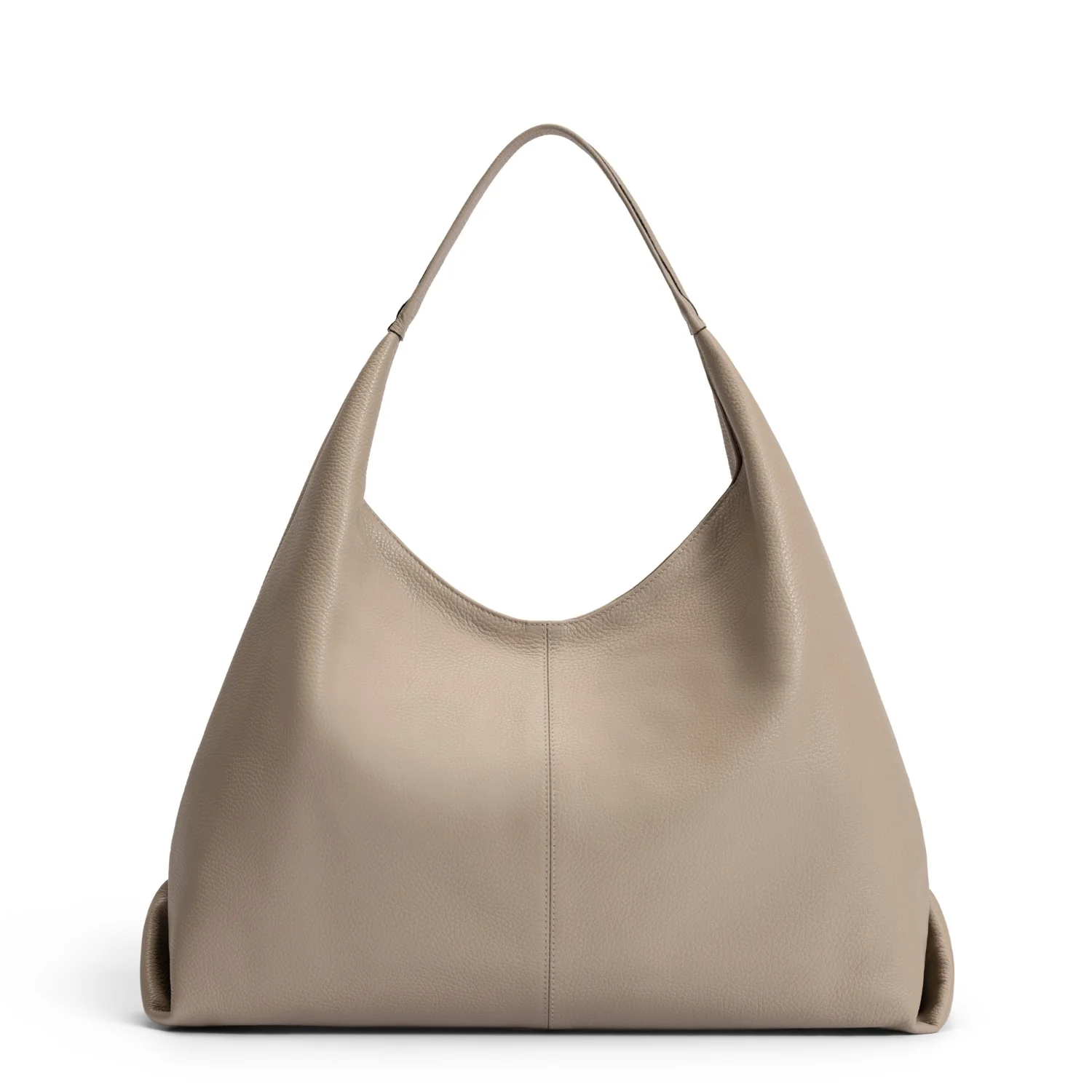 Isabel Bernard Honoré Grace taupe calfskin leather shoulder bag IB25093-078 - Image 5