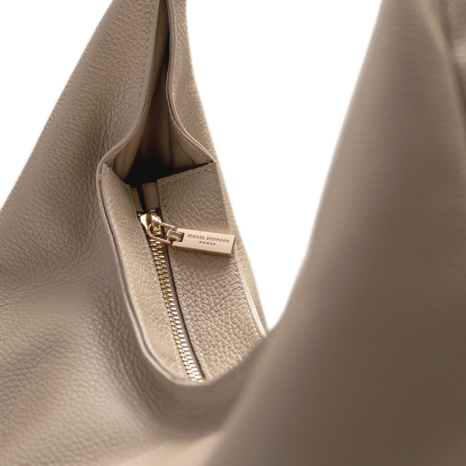 Isabel Bernard Honoré Grace taupe calfskin leather shoulder bag IB25093-078 - Image 6