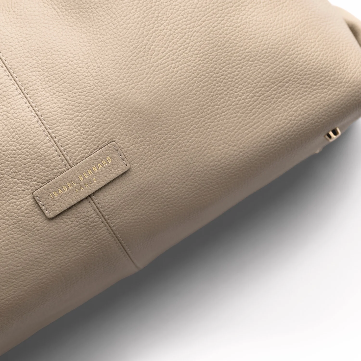 Isabel Bernard Honoré Grace taupe calfskin leather shoulder bag IB25093-078 - Image 9