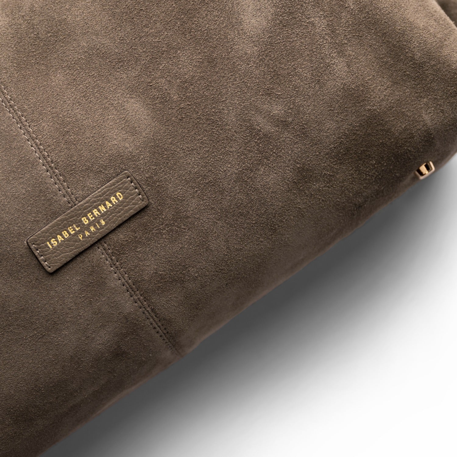 Isabel Bernard Honoré Grace taupe suede shoulder bag IB25093-178 - Image 9
