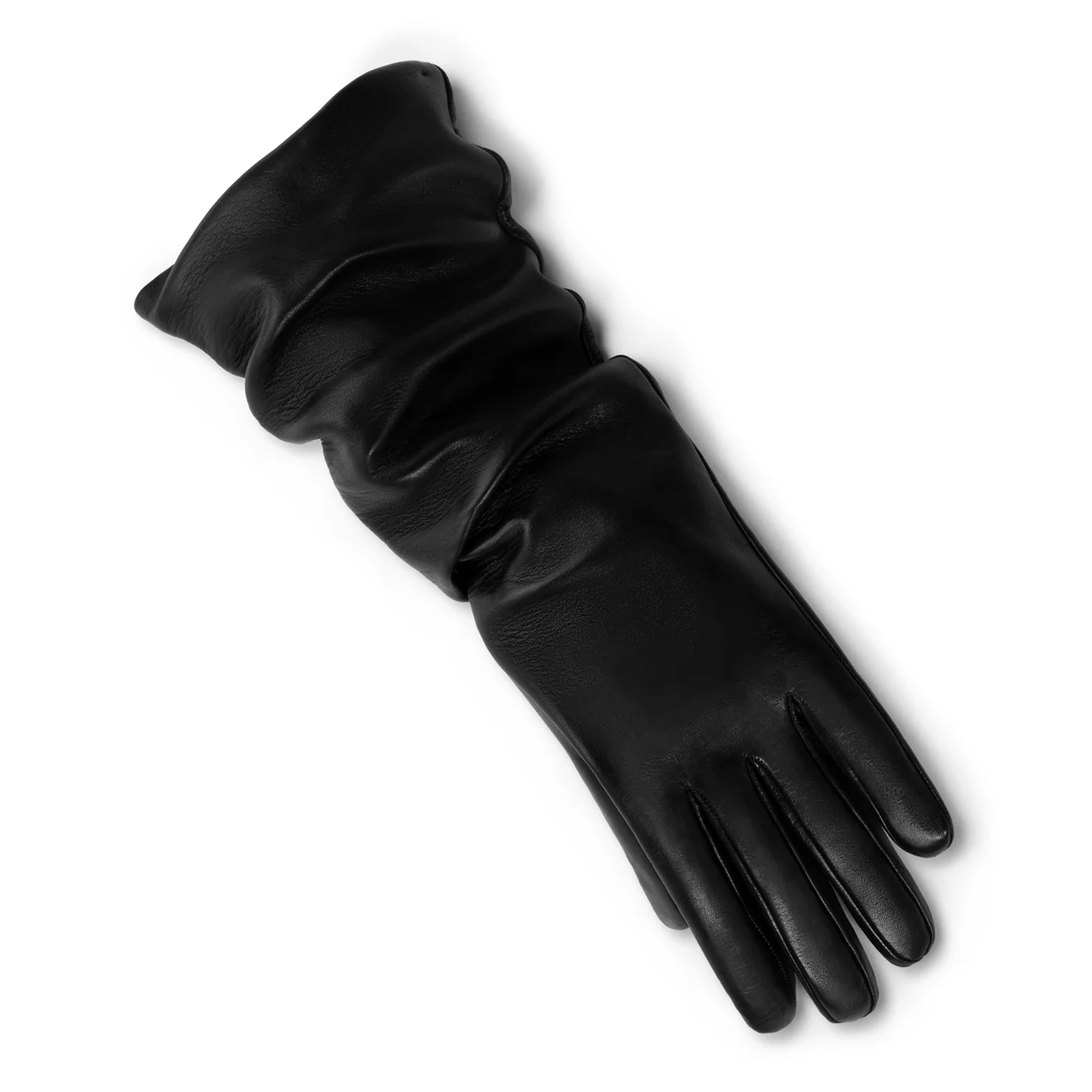 Isabel Bernard Honoré Ines black goatskin leather gloves IB67005-301-6.5 - Image 5