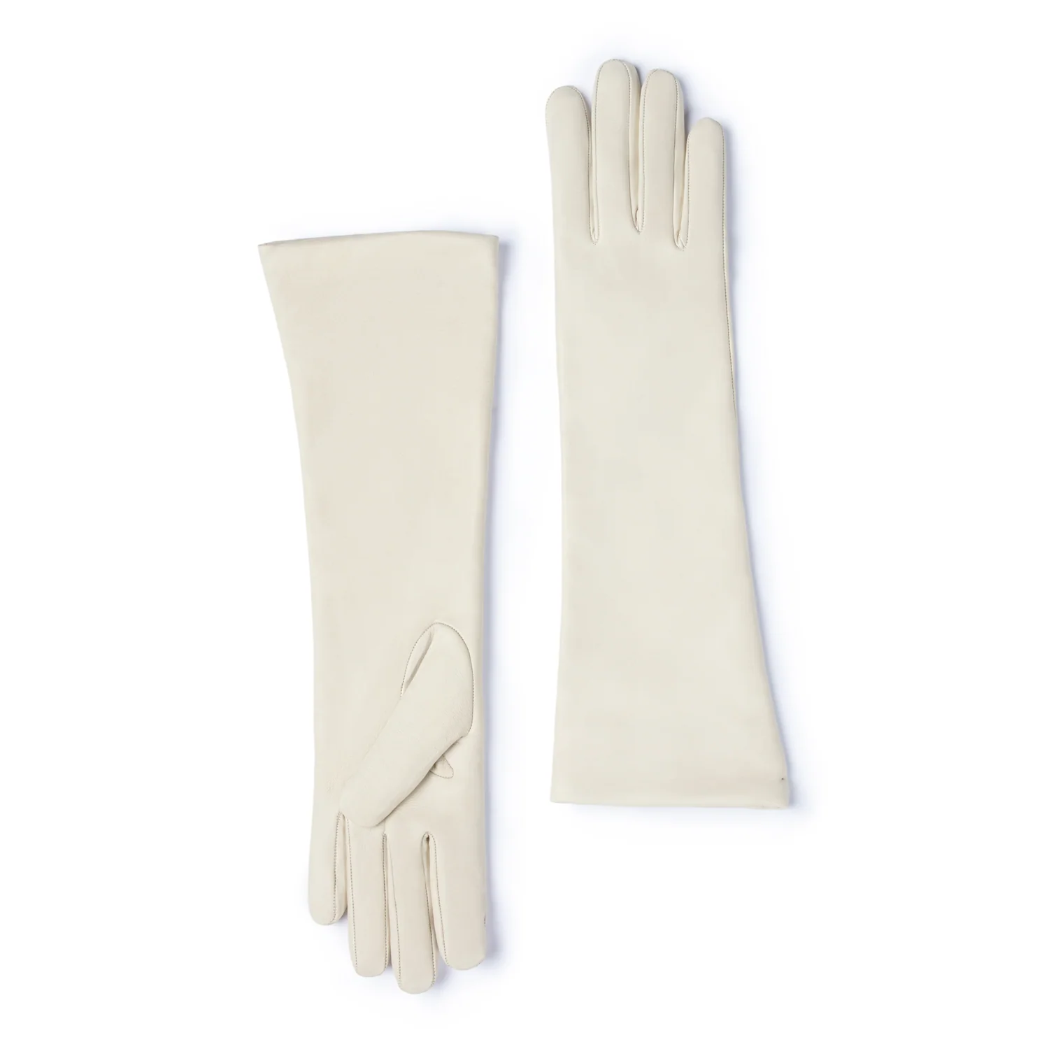 Isabel Bernard Honoré Ines cream goatskin leather gloves IB67005-372-7 - Image 4