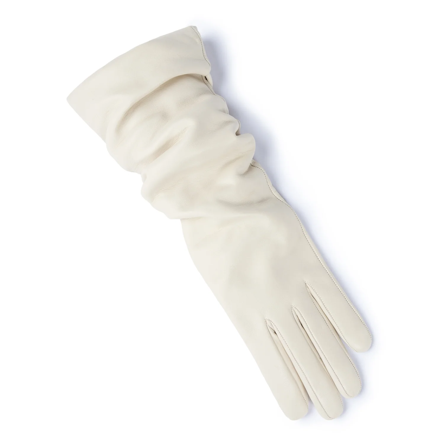 Isabel Bernard Honoré Ines cream goatskin leather gloves IB67005-372-7 - Image 8