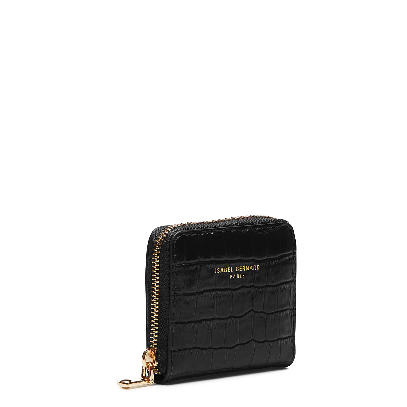 Isabel Bernard Honoré Jules Black Croco Zip Wallet IB23107 - Image 3