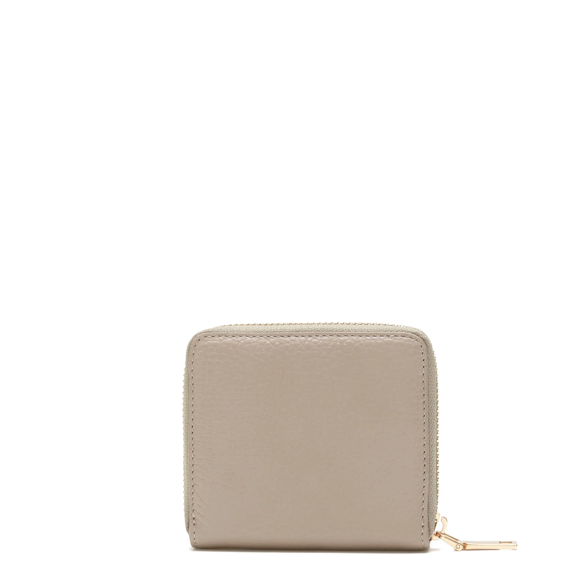 Isabel Bernard Honoré Jules Taupe Leather Zip Wallet made of Calfskin IB23018 - Image 5
