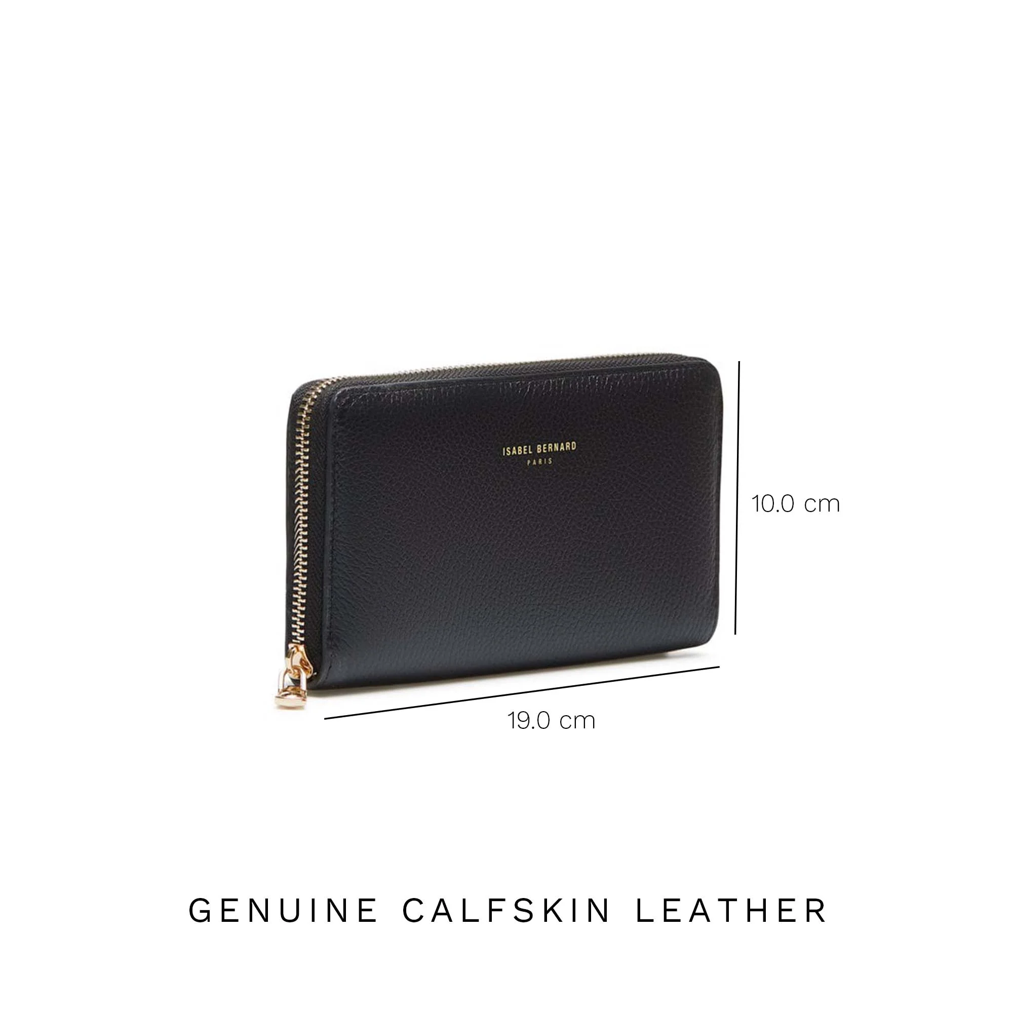 Isabel Bernard Honoré Léa Black Zip Wallet IB23001 - Image 8