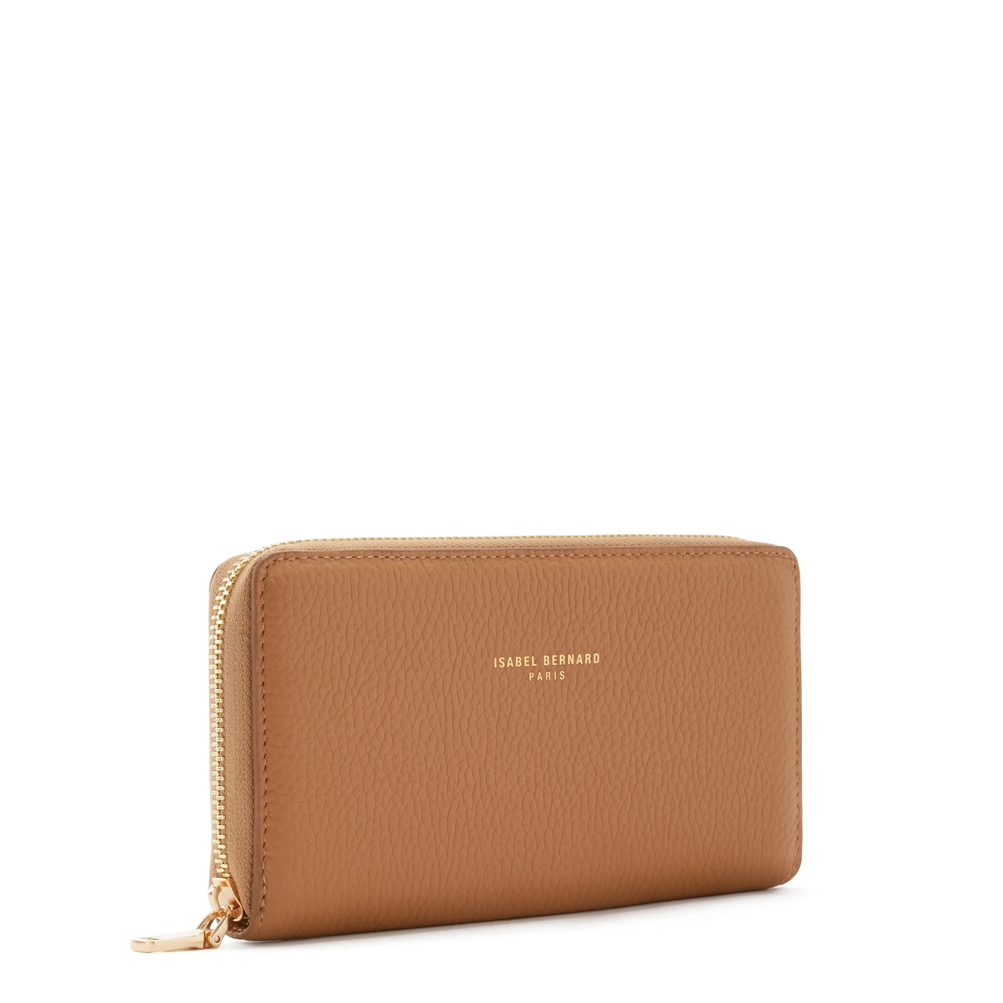 Isabel Bernard Honoré Léa Camel Calfskin Zip Wallet IB23023 - Image 4