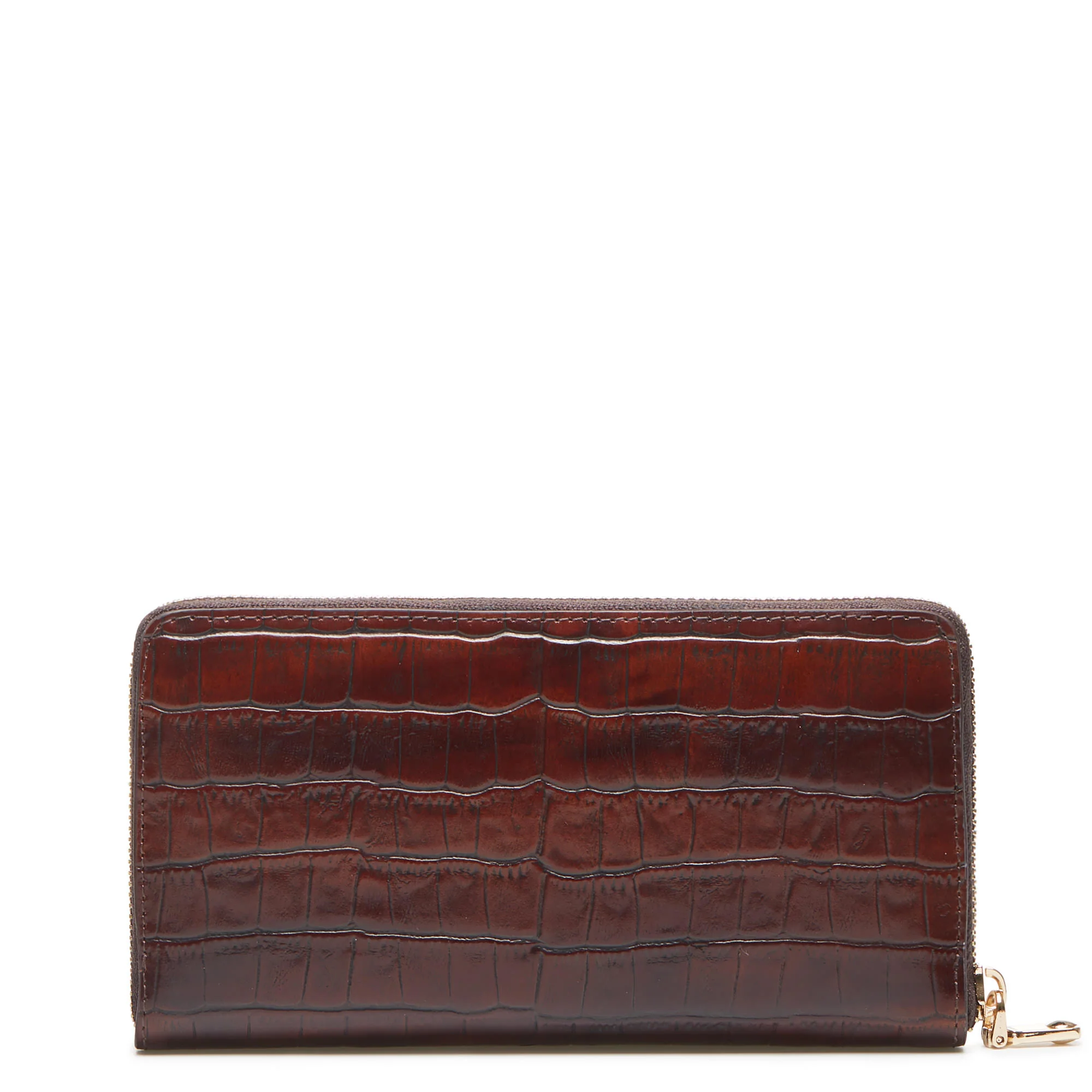 Isabel Bernard Honoré Léa Croco Brown Zip Wallet IB23006 - Image 6
