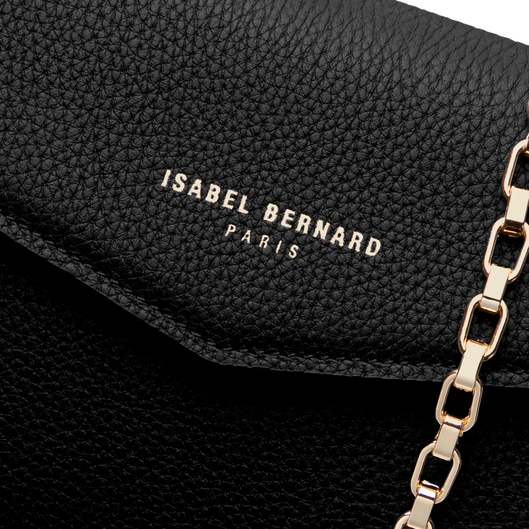 Isabel Bernard Honoré Lina Black Clutch With Detachable Shoulder Chain IB21135-001 - Image 3