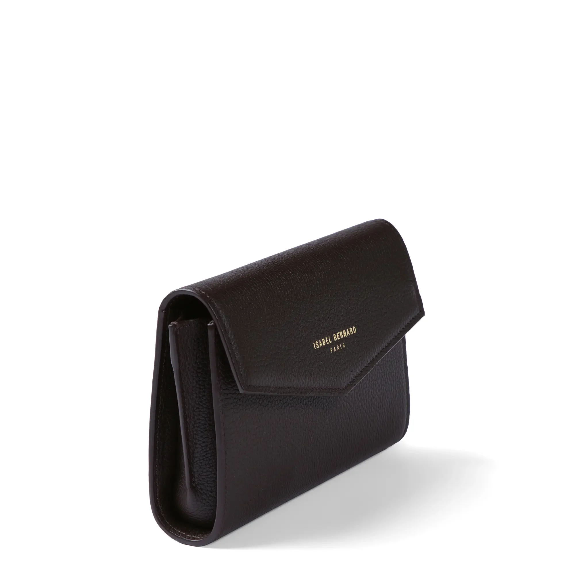 Isabel Bernard Honoré Lina Dark Brown Clutch With Detachable Shoulder Chain IB21135-031 - Image 7