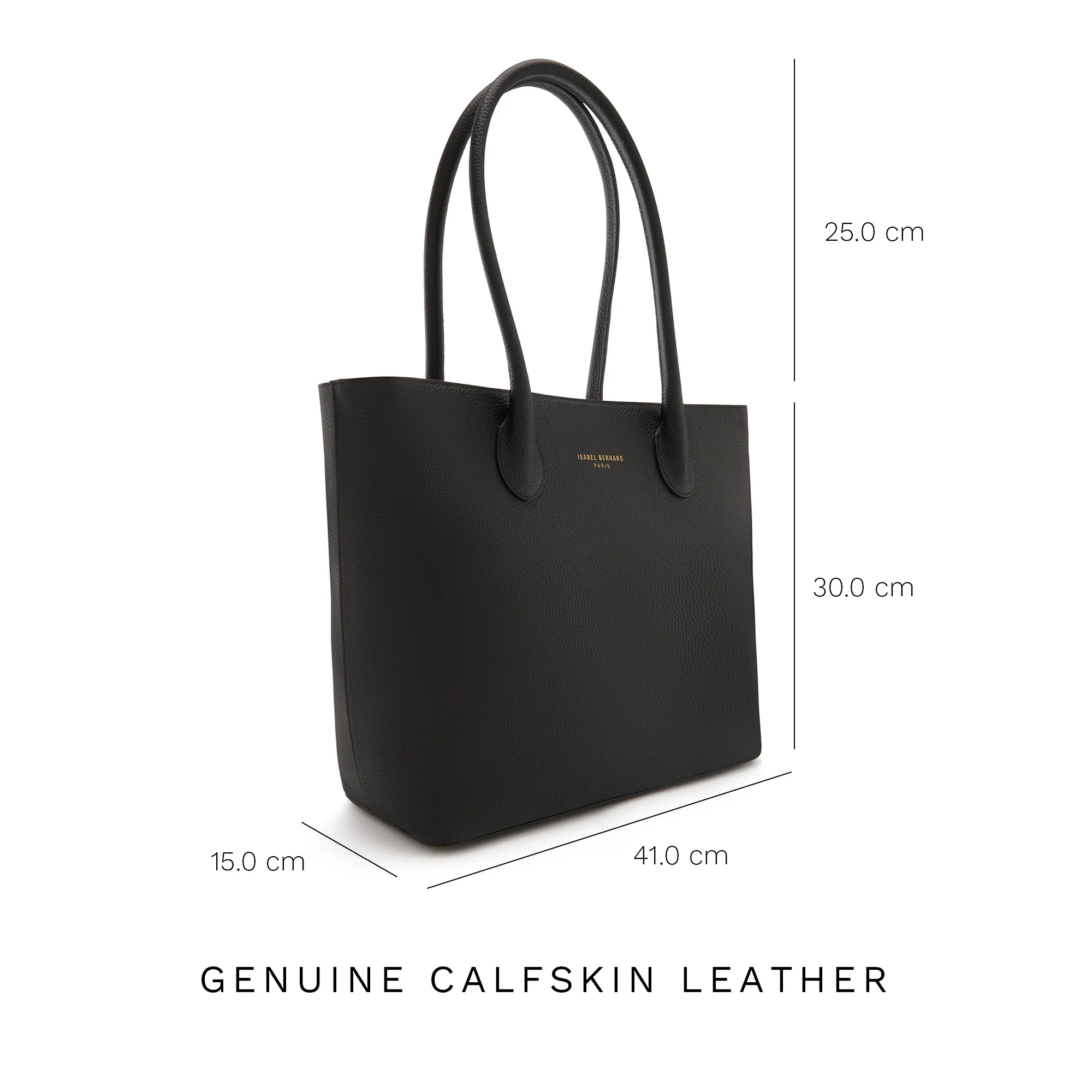 Isabel Bernard Honoré Lysanne Black Calfskin Shopper IB25022 - Image 8