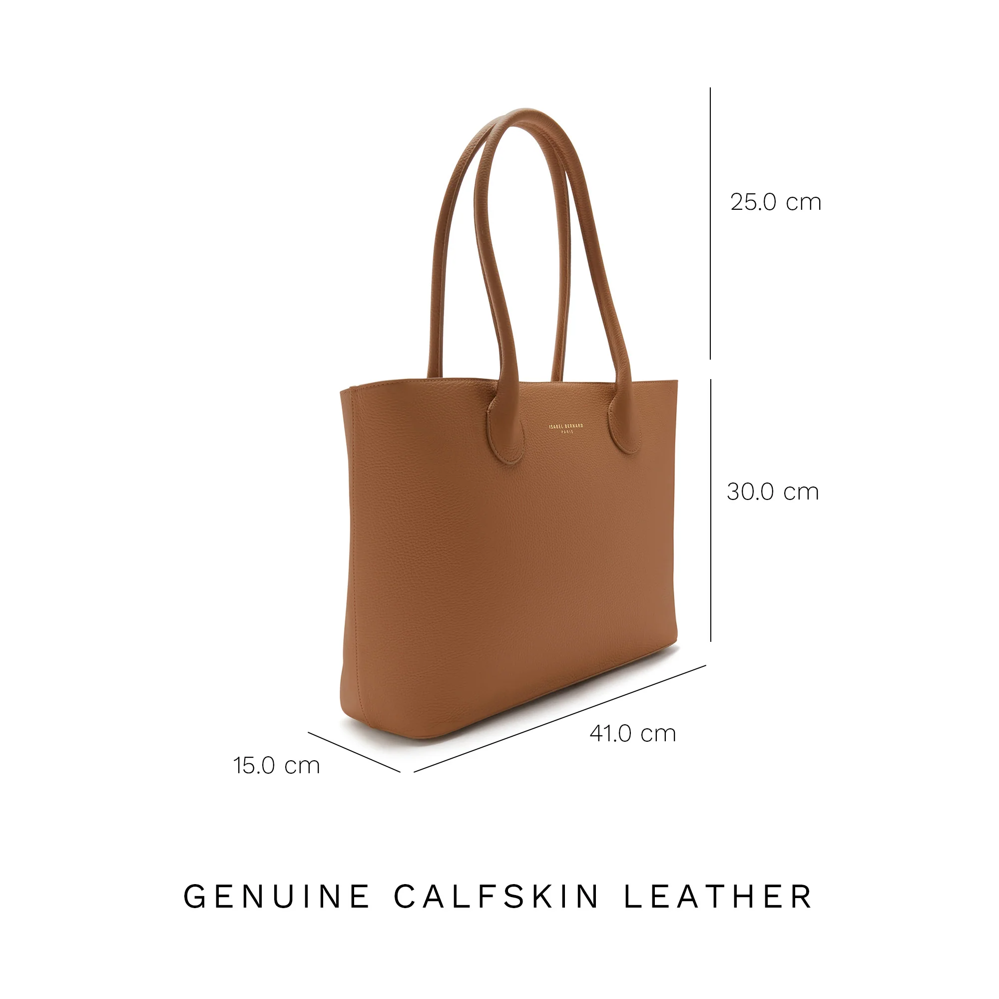Isabel Bernard Honoré Lysanne Camel Calfskin Shopper IB25026 - Image 8