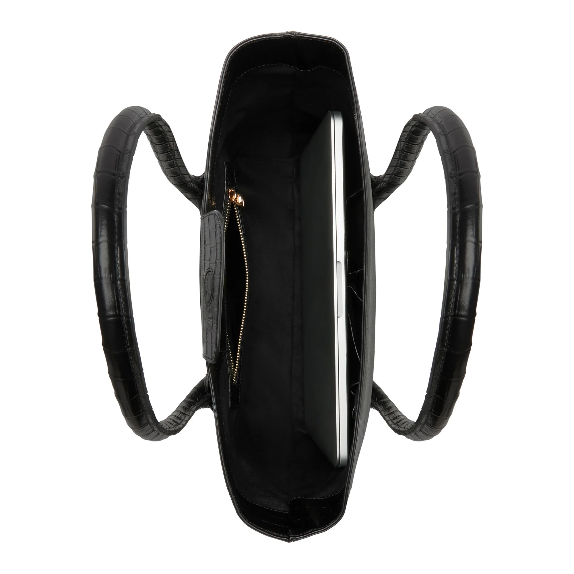 Isabel Bernard Honoré Lysanne Croco Black Calfskin Shopper IB25024 - Image 8