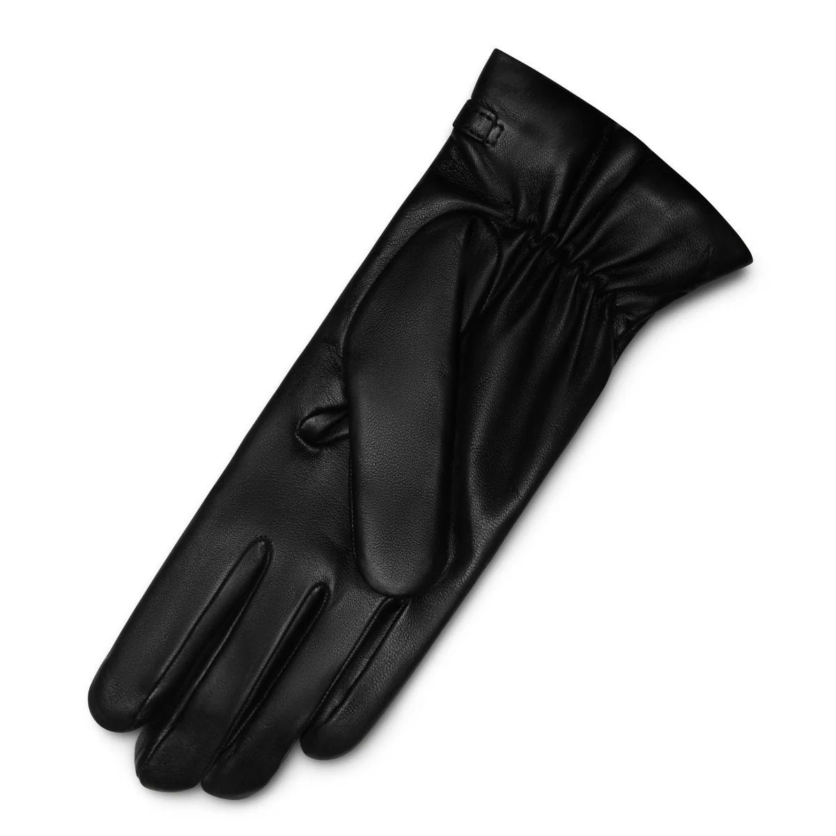 Isabel Bernard Honoré Marcelia black goatskin leather gloves  IB67001-301-6.5 - Image 4