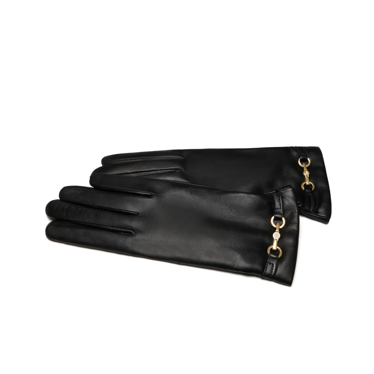 Isabel Bernard Honoré Marcelia black goatskin leather gloves  IB67001-301-6.5 - Image 5
