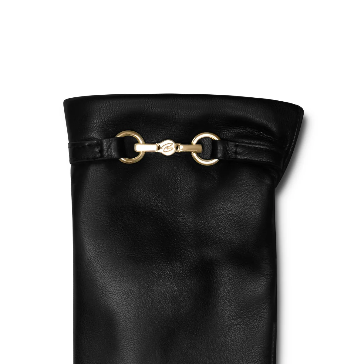 Isabel Bernard Honoré Marcelia black goatskin leather gloves  IB67001-301-6.5 - Image 6