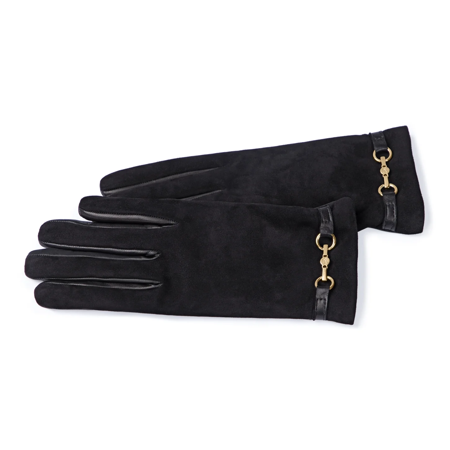 Isabel Bernard Honoré Marcelia black goatskin suéde leather gloves IB67001-101-7.5 - Image 4