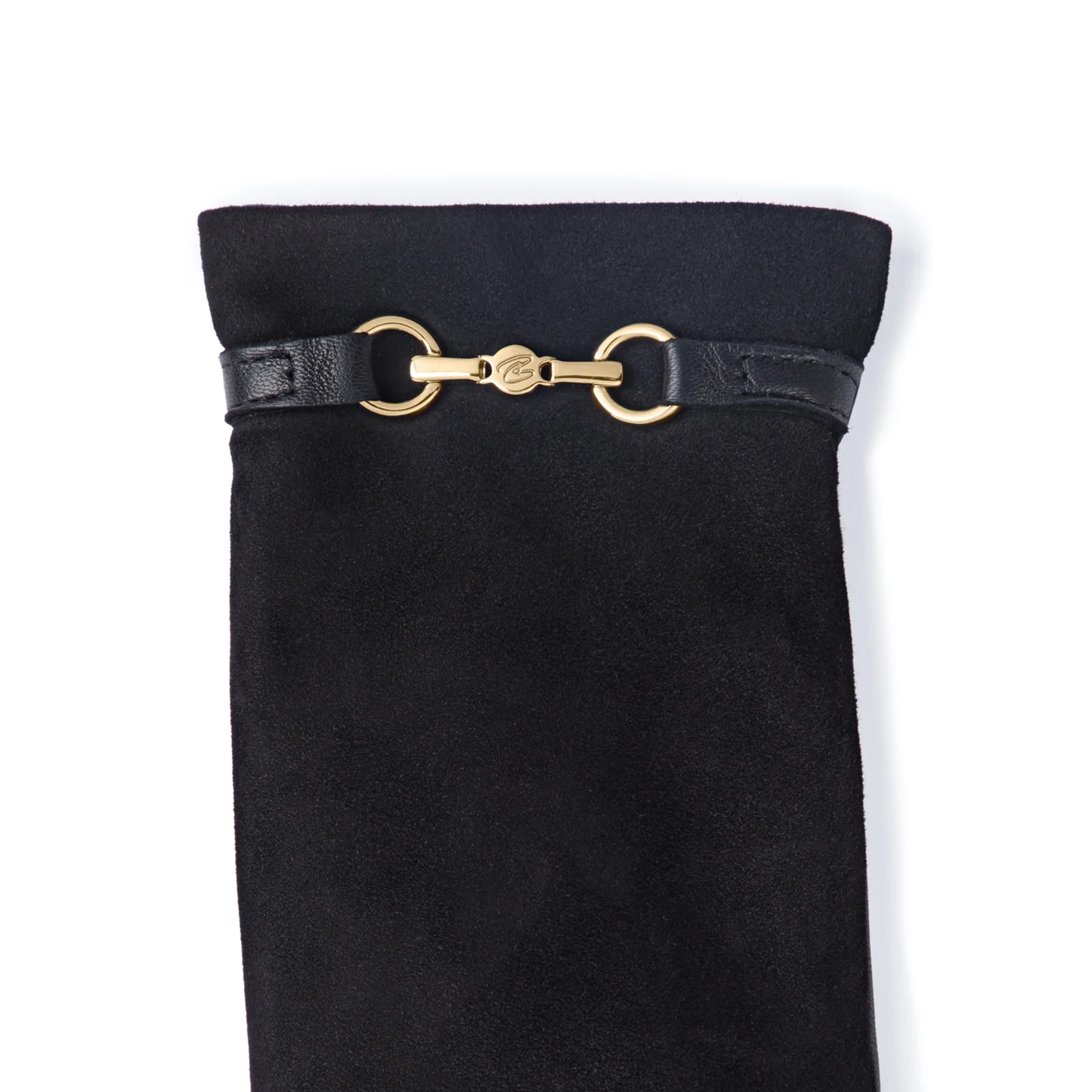 Isabel Bernard Honoré Marcelia black goatskin suéde leather gloves IB67001-101-7.5 - Image 5