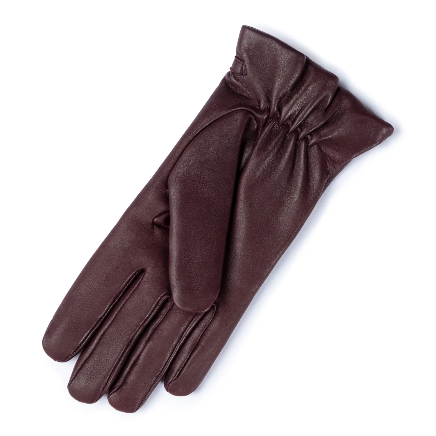 Isabel Bernard Honoré Marcelia Bordeaux Red goatskin leather gloves IB67001-352-6.5 - Image 5