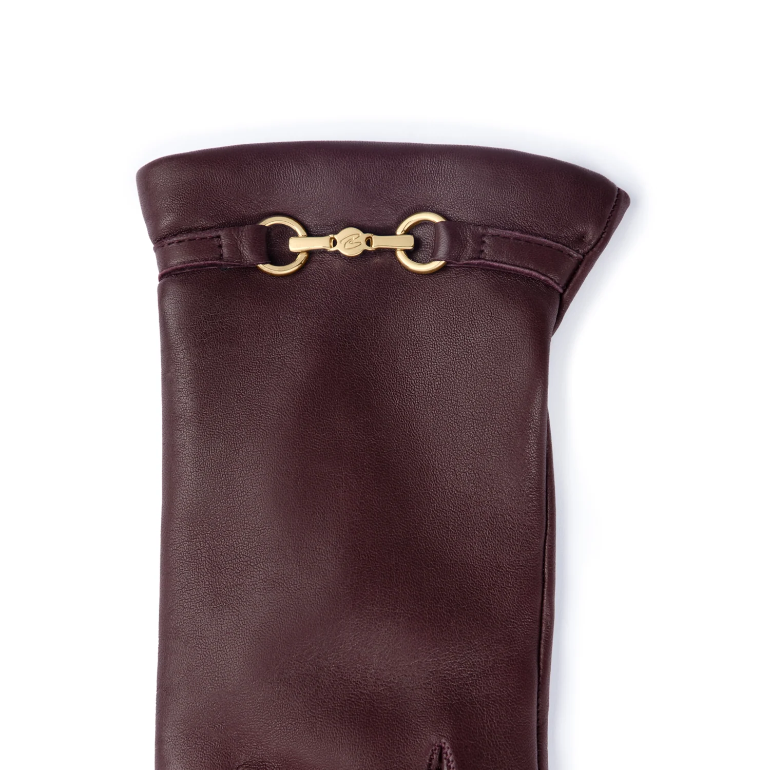 Isabel Bernard Honoré Marcelia Bordeaux Red goatskin leather gloves IB67001-352-6.5 - Image 6