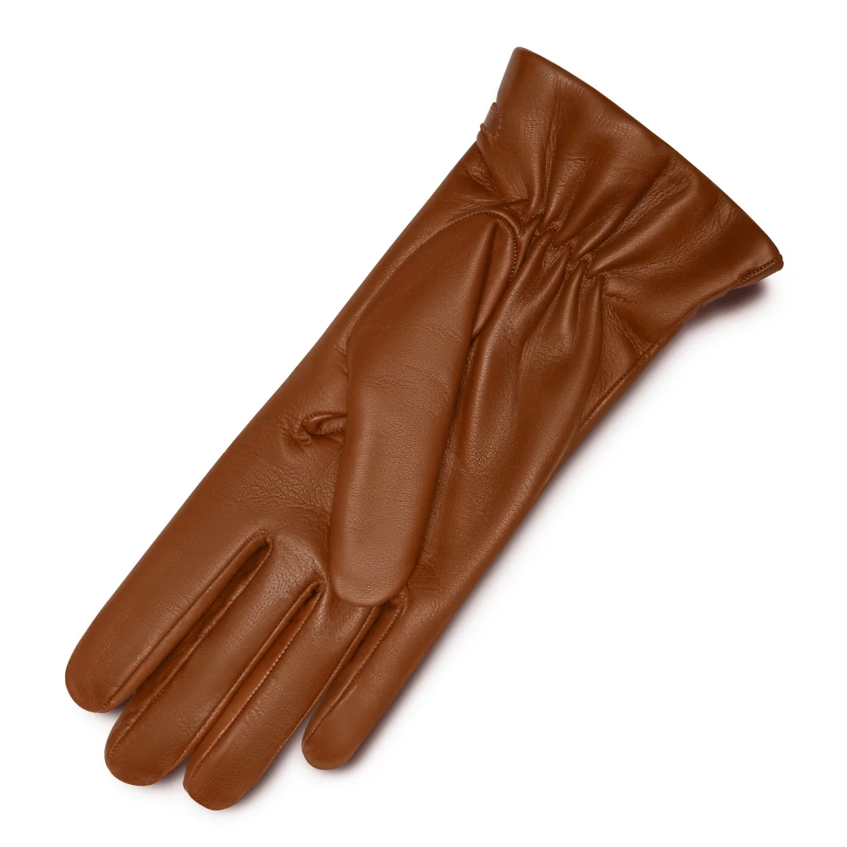 Isabel Bernard Honoré Marcelia cognac goatskin leather gloves IB67001-336-7 - Image 3