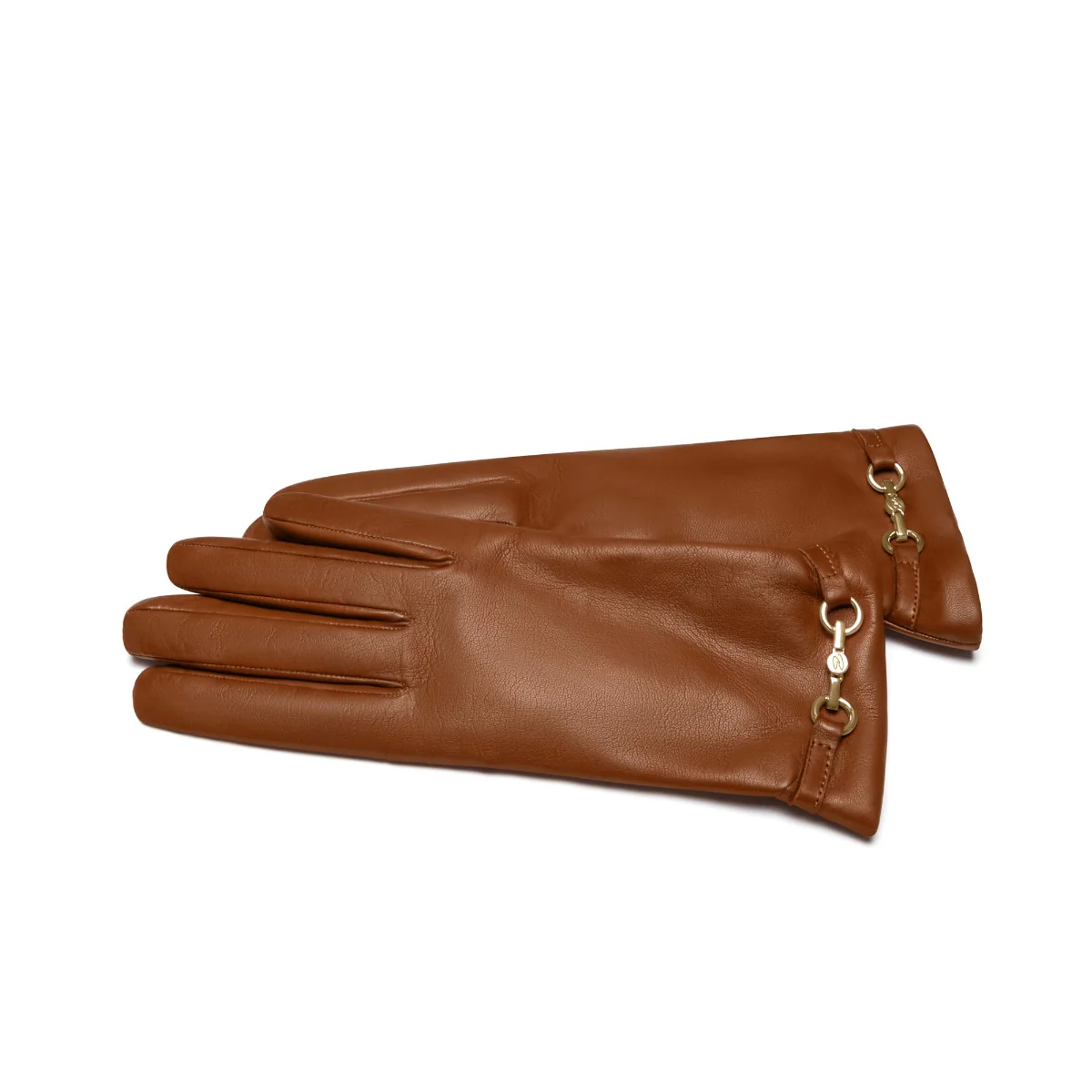 Isabel Bernard Honoré Marcelia cognac goatskin leather gloves IB67001-336-7 - Image 4