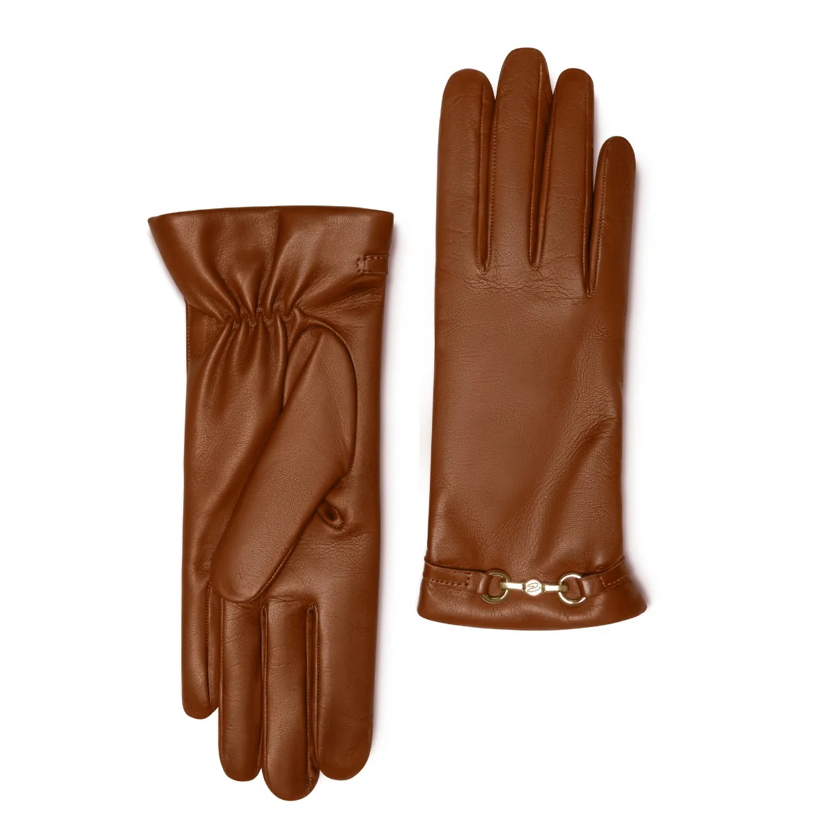 Isabel Bernard Honoré Marcelia cognac goatskin leather gloves IB67001-336-7 - Image 6