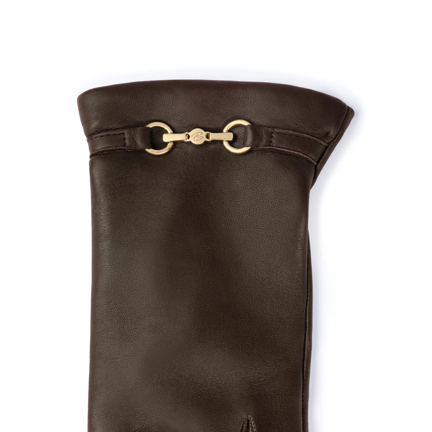 Isabel Bernard Honoré Marcelia dark brown goatskin leather gloves IB67001-331-6.5 - Image 5