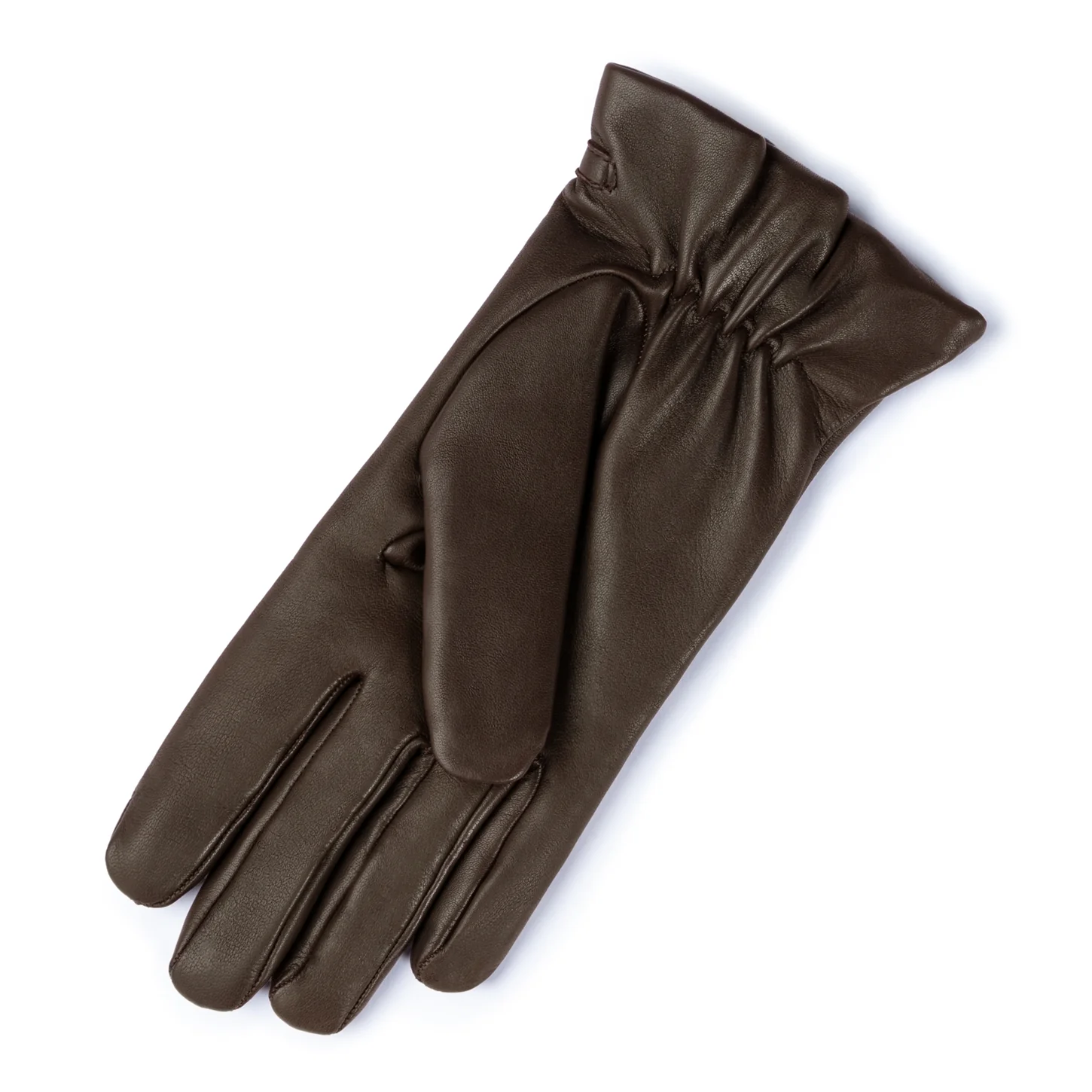 Isabel Bernard Honoré Marcelia dark brown goatskin leather gloves IB67001-331-6.5 - Image 6