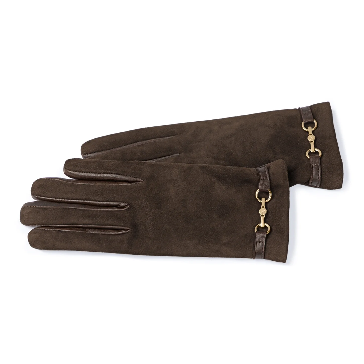 Isabel Bernard Honoré Marcelia dark brown goatskin suéde leather gloves IB67001-131-6.5 - Image 4