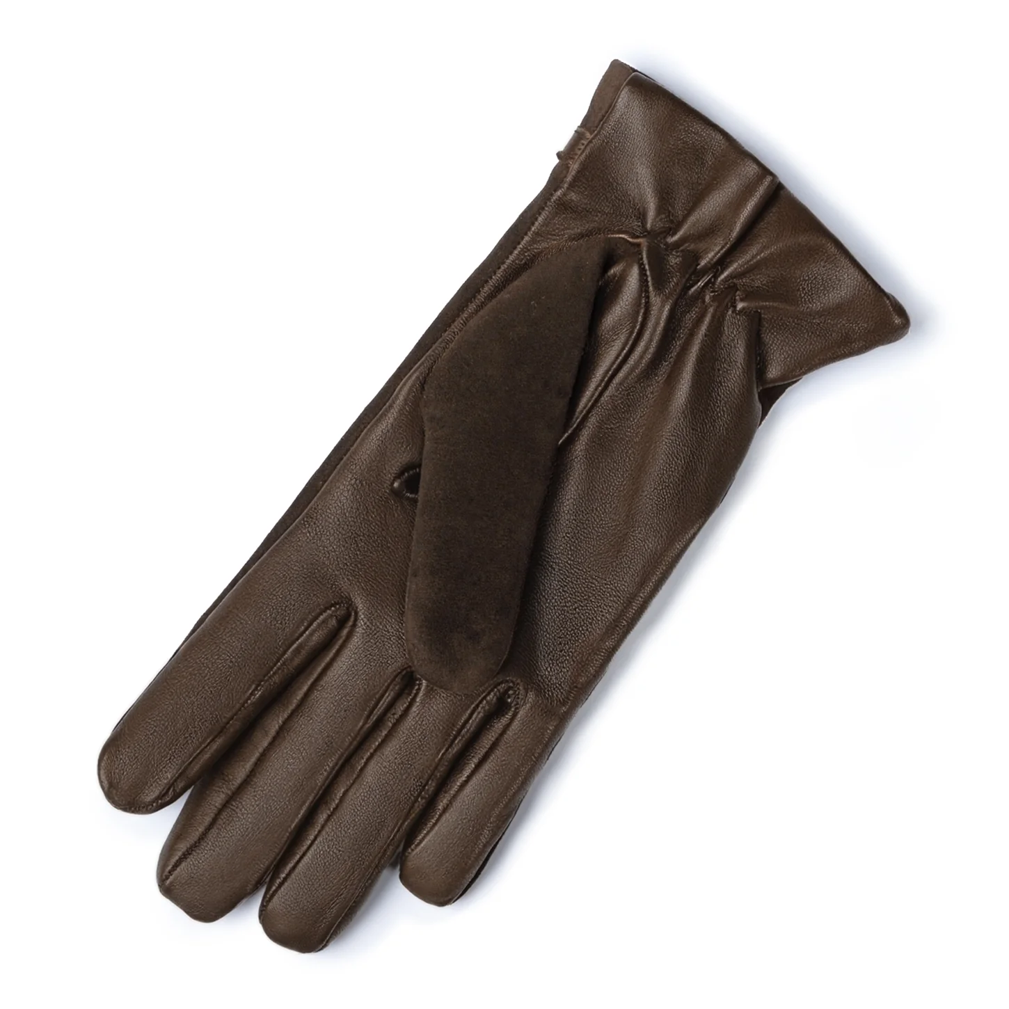 Isabel Bernard Honoré Marcelia dark brown goatskin suéde leather gloves IB67001-131-6.5 - Image 6