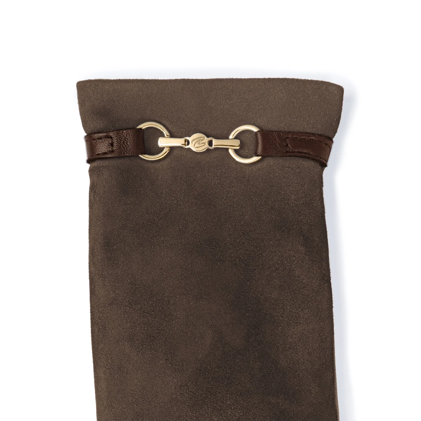 Isabel Bernard Honoré Marcelia dark brown goatskin suéde leather gloves IB67001-131-6.5 - Image 7