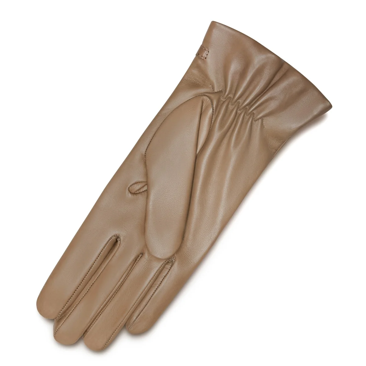 Isabel Bernard Honoré Marcelia taupe goatskin leather gloves IB67001-378-6.5 - Image 3