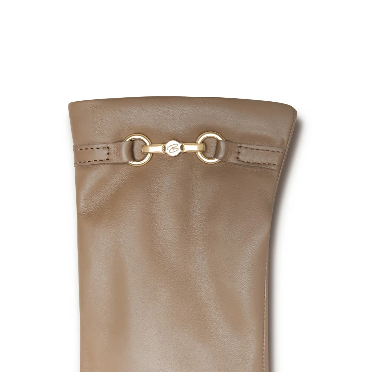 Isabel Bernard Honoré Marcelia taupe goatskin leather gloves IB67001-378-6.5 - Image 5