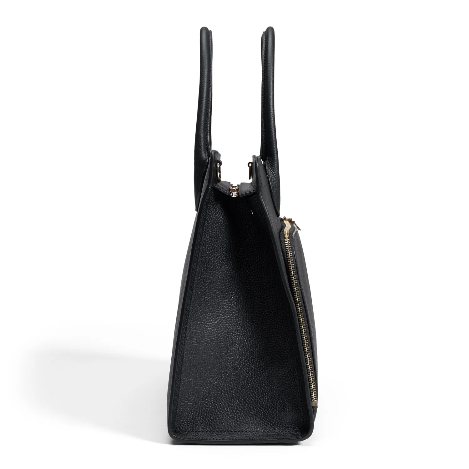 Isabel Bernard Honoré Nadine Black Leather Handbag made of Calfskin IB25032 - Image 4