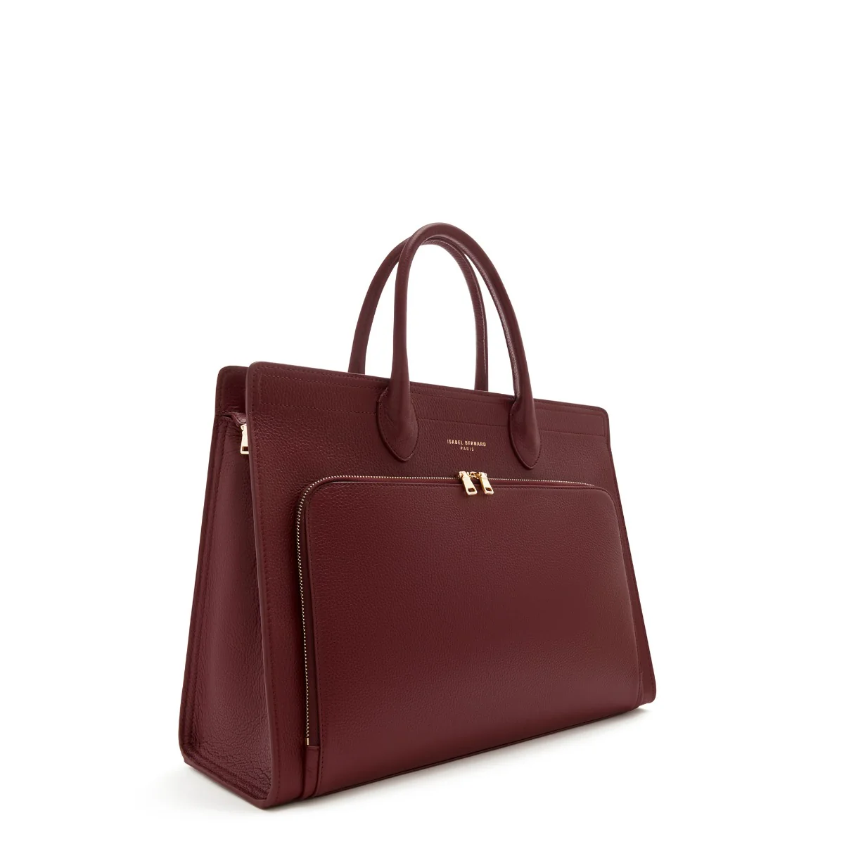 Isabel Bernard Honoré Nadine Bordeaux Calfskin Leather Handbag IB25080 - Image 3