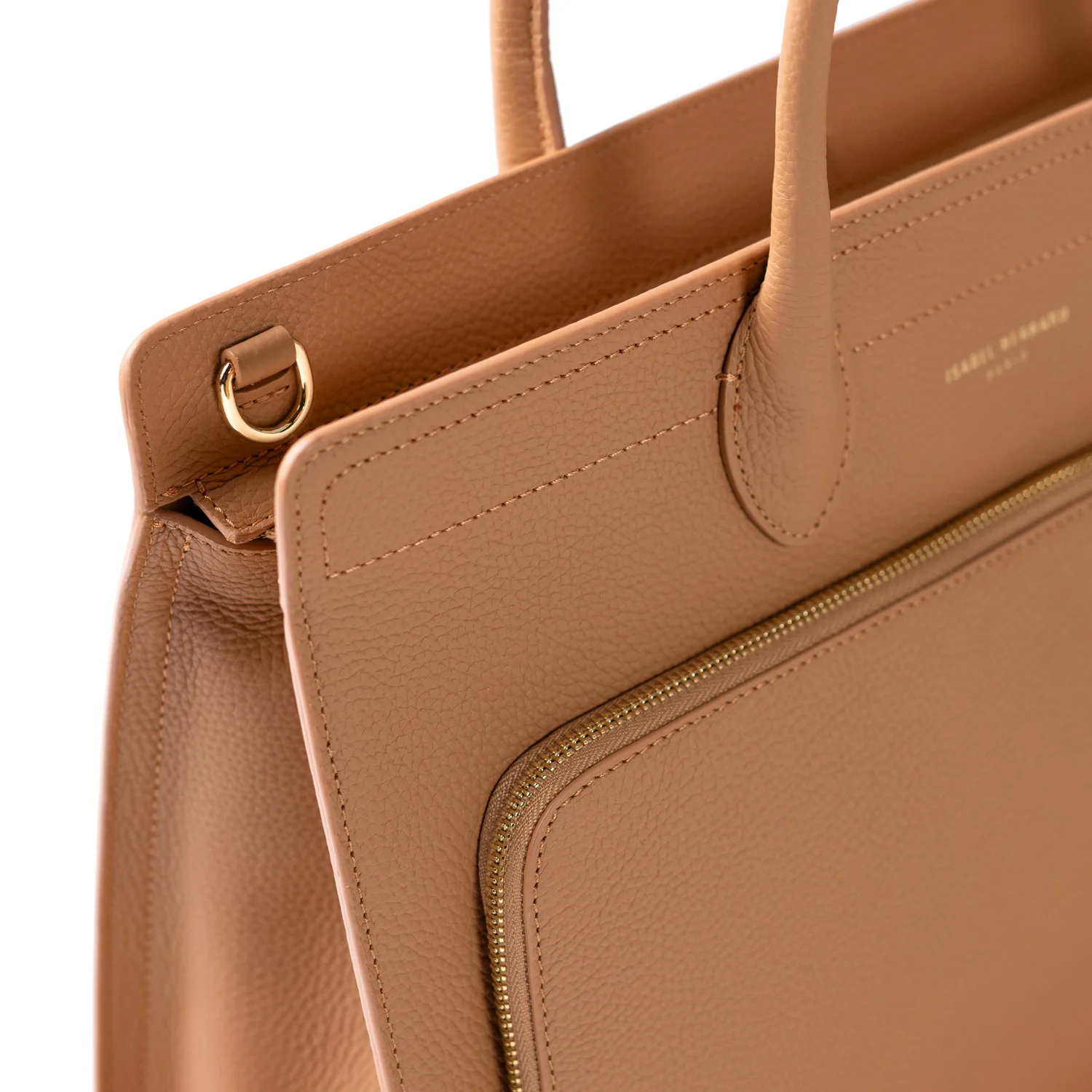 Isabel Bernard Honoré Nadine Camel Calfskin Handbag IB25053 - Image 6