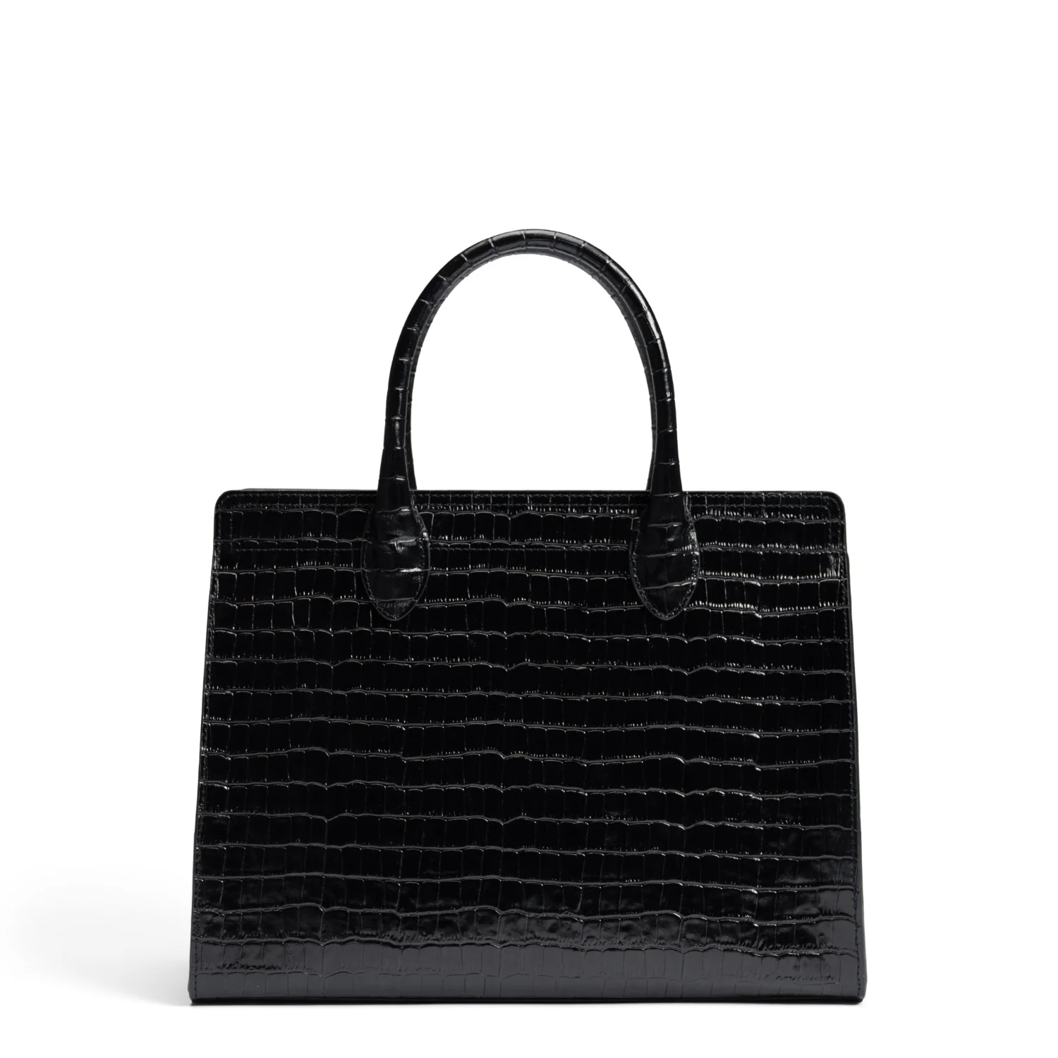 Isabel Bernard Honoré Nadine croco black calfskin leather handbag with 13 inch laptop compartment IB25110-201-13 - Image 6
