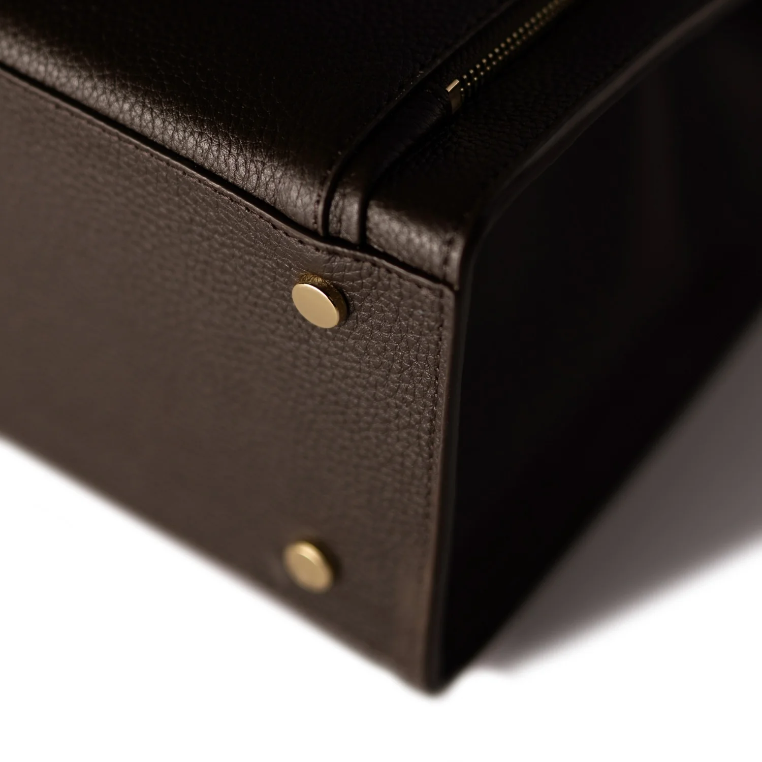 Isabel Bernard Honoré Nadine dark brown calfskin leather handbag with 13 inch laptop compartment IB25110-031-13 - Image 7