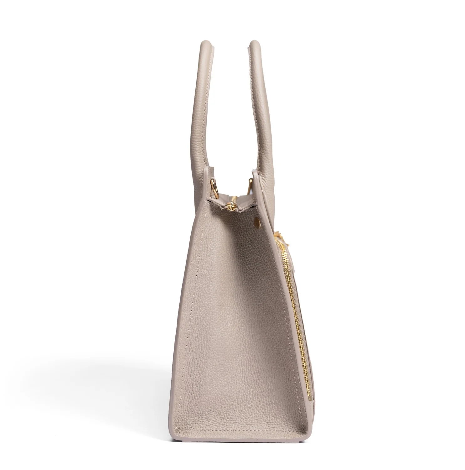 Isabel Bernard Honoré Nadine taupe calfskin leather handbag with 13 inch laptop compartment IB25110-078-13 - Image 5