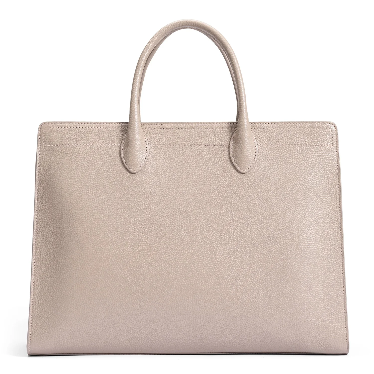 Isabel Bernard Honoré Nadine Taupe Leather Handbag made of Calfskin IB25038 - Image 5