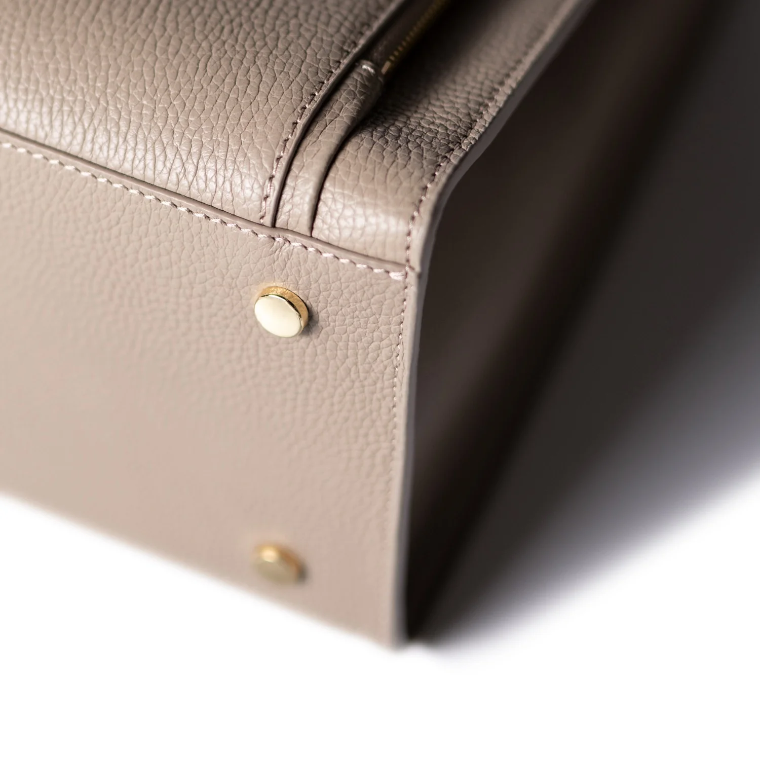 Isabel Bernard Honoré Nadine Taupe Leather Handbag made of Calfskin IB25038 - Image 7