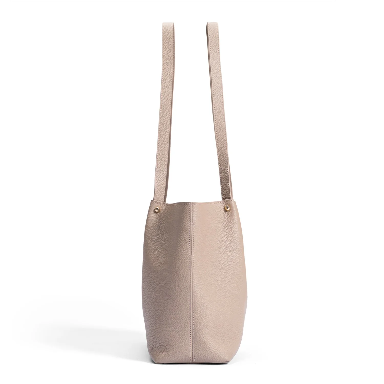 Isabel Bernard Honoré Nata Taupe Leather Shopper of Calfskin Leather IB25086-078 - Image 5