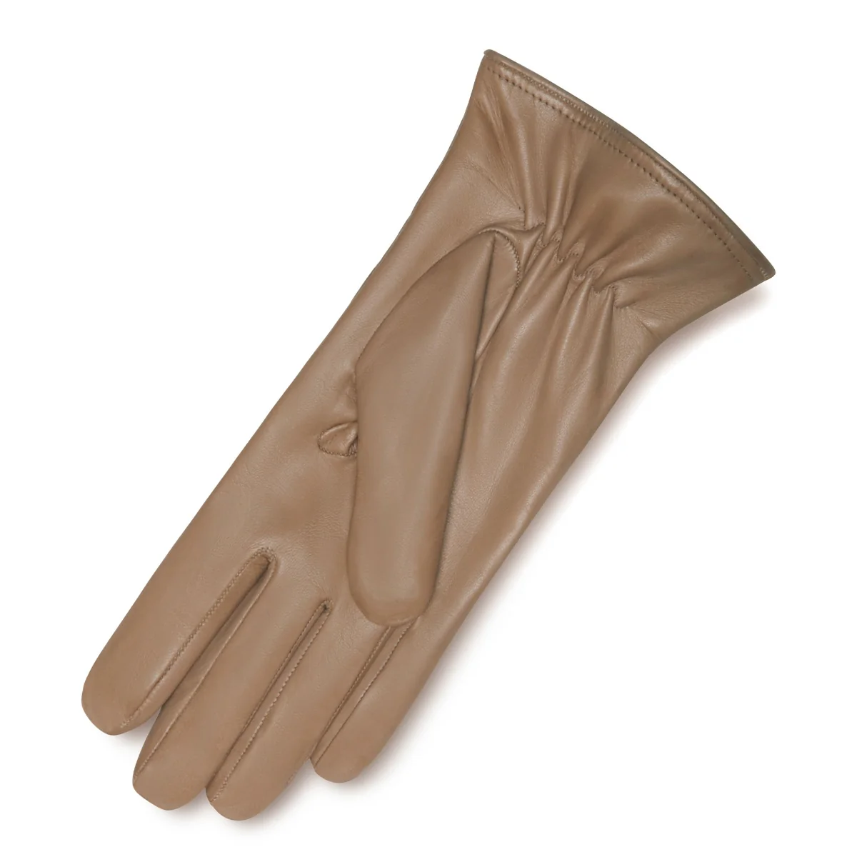 Isabel Bernard Honoré Rosette taupe goatskin leather gloves IB67002-378-7 - Image 4