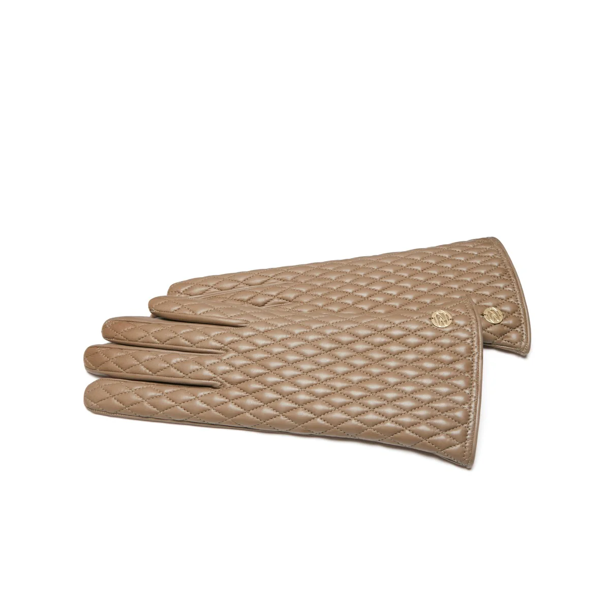 Isabel Bernard Honoré Rosette taupe goatskin leather gloves IB67002-378-7 - Image 5