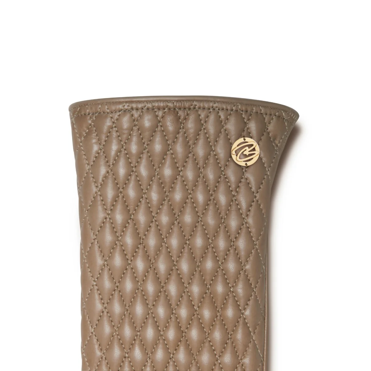 Isabel Bernard Honoré Rosette taupe goatskin leather gloves IB67002-378-7 - Image 6
